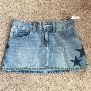 Hollister Denim Mini Skirt with Star Accents